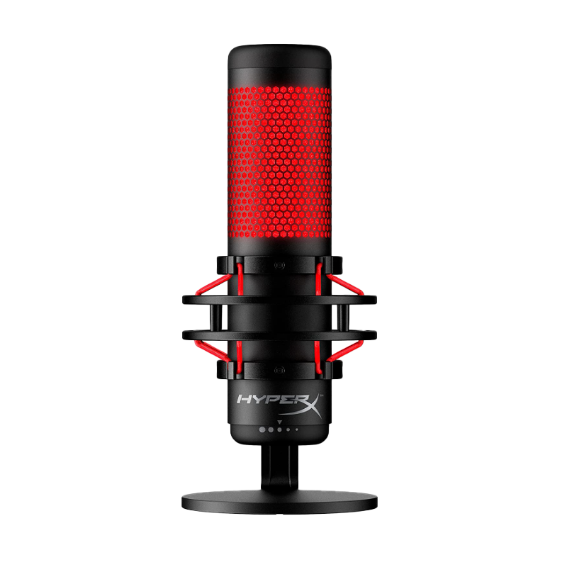HyperX QuadCast Standalone Microphone for streamers content creators and gamers PC PS4 and Mac Black,