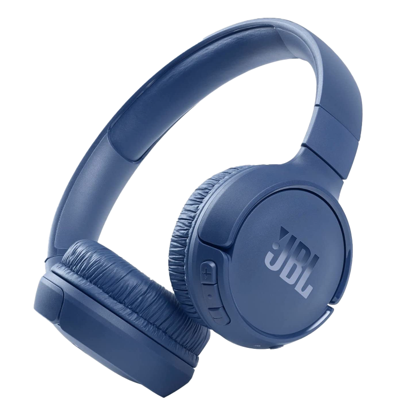 JBL Tune 510BT Wireless On Ear Headphones, Pure Bass Sound, 40H Battery, Speed Charge, Fast USB Type-C, Multi-Point Connection, Foldable Design, Voice Assistant - Blue