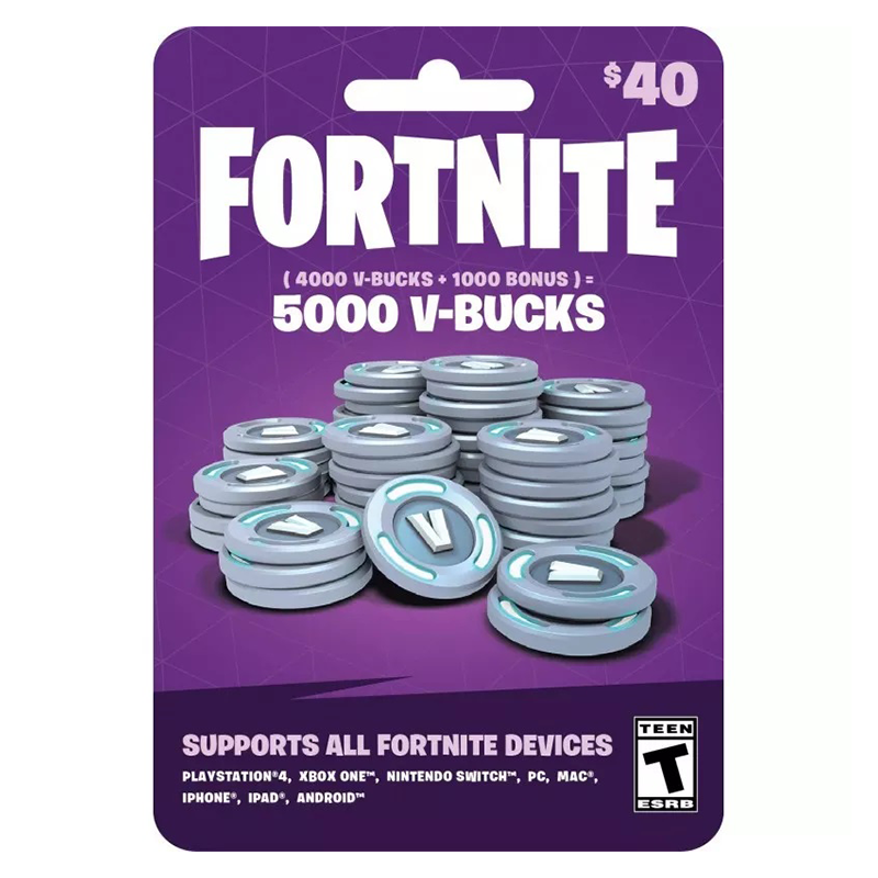 Fortnite Card 40$-US Account(PS4-X-One-Nintendo Switch)