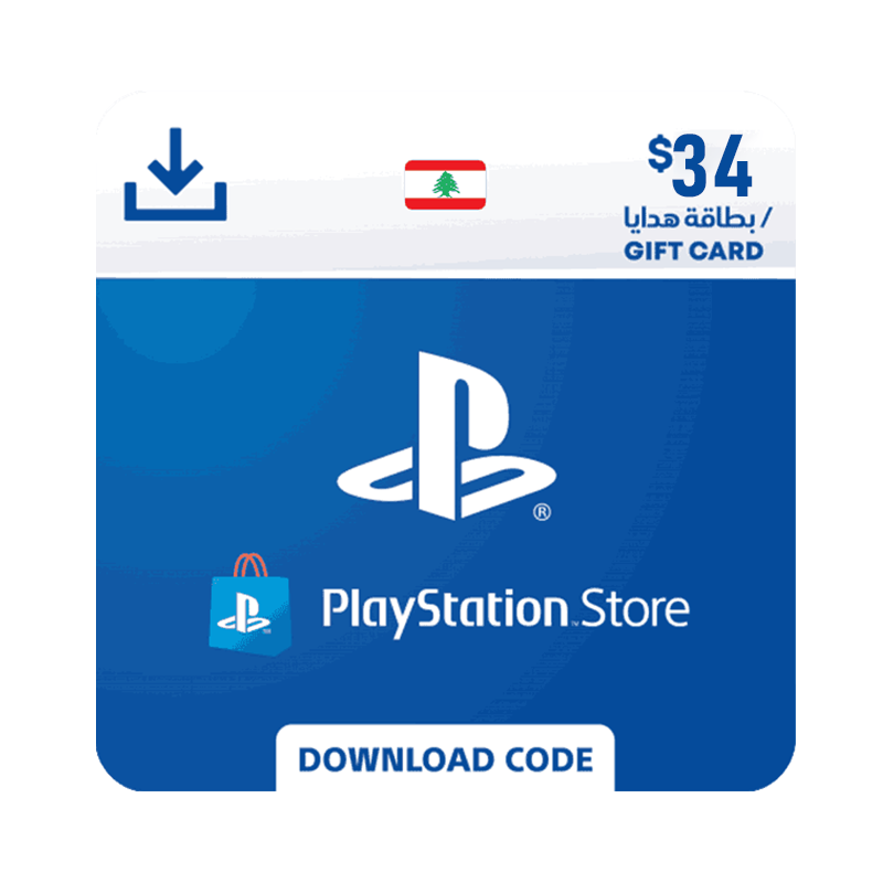 PlayStation Network Gift Card 34 USD  - PSN Lebanon