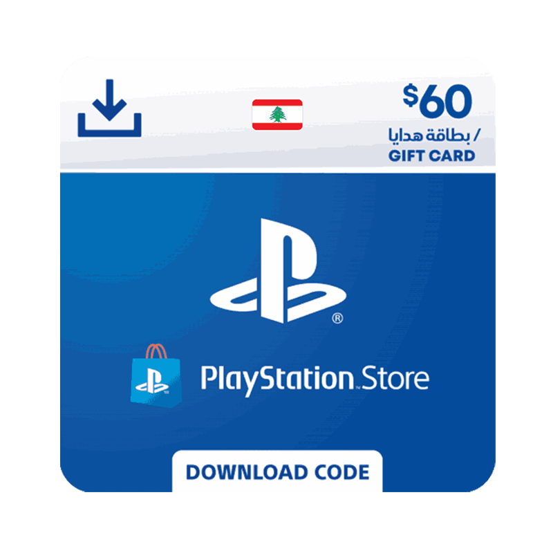 PlayStation Network Gift Card 60 USD  - PSN Lebanon