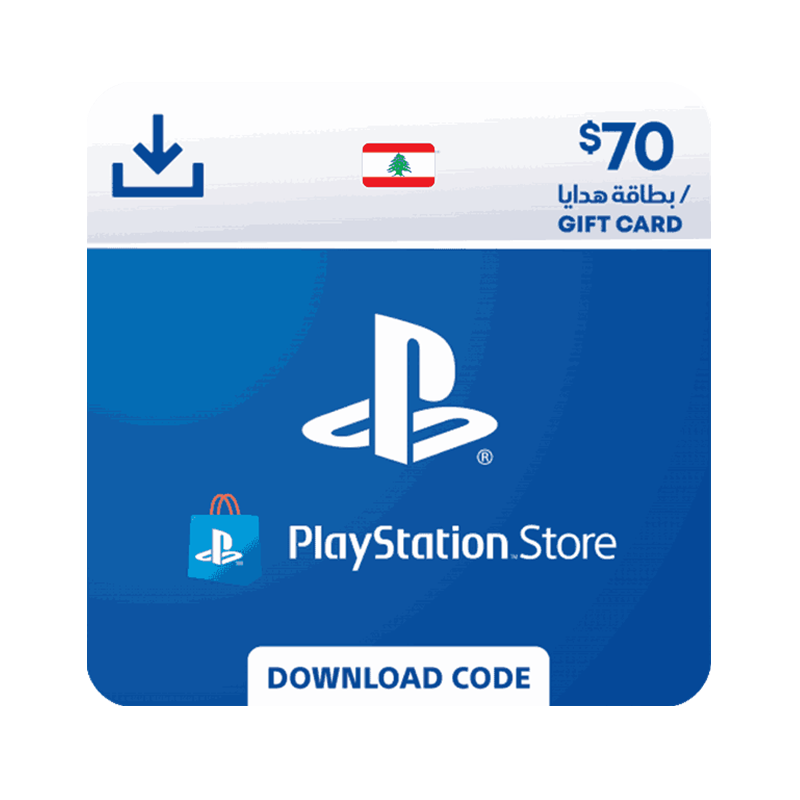 PlayStation Network Gift Card 70 USD  - PSN Lebanon