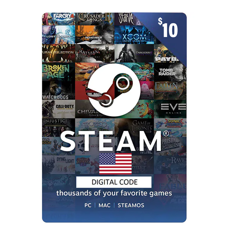 USA Steam Cards 10$