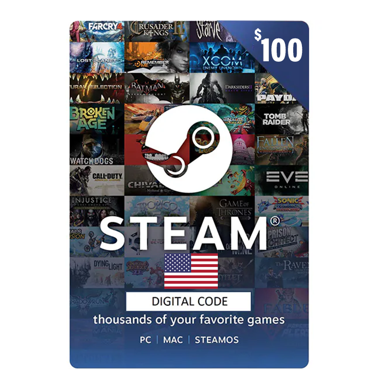 USA Steam Cards  - $100