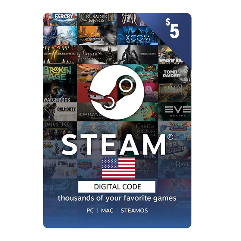 USA Steam Cards - 5$