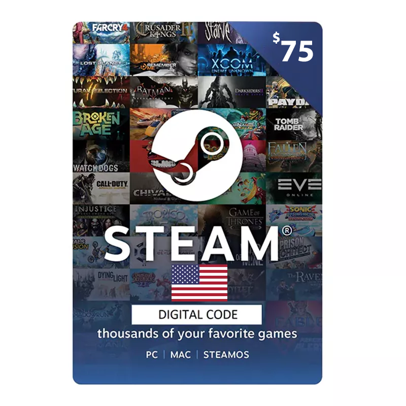 USA Steam Cards - $75