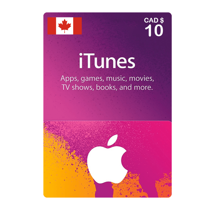 Apple iTunes Gift Card CAD Store 10$