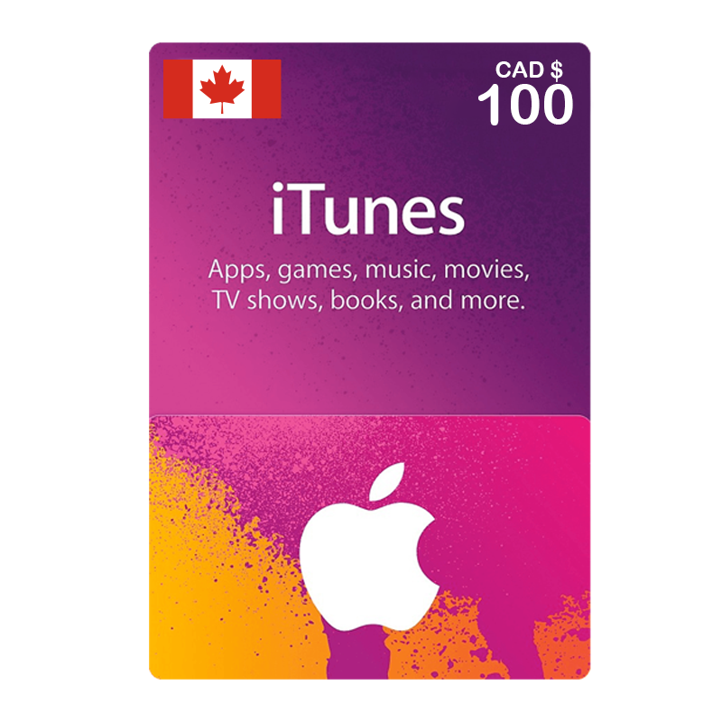 Apple iTunes Gift Card CAD Store 100$