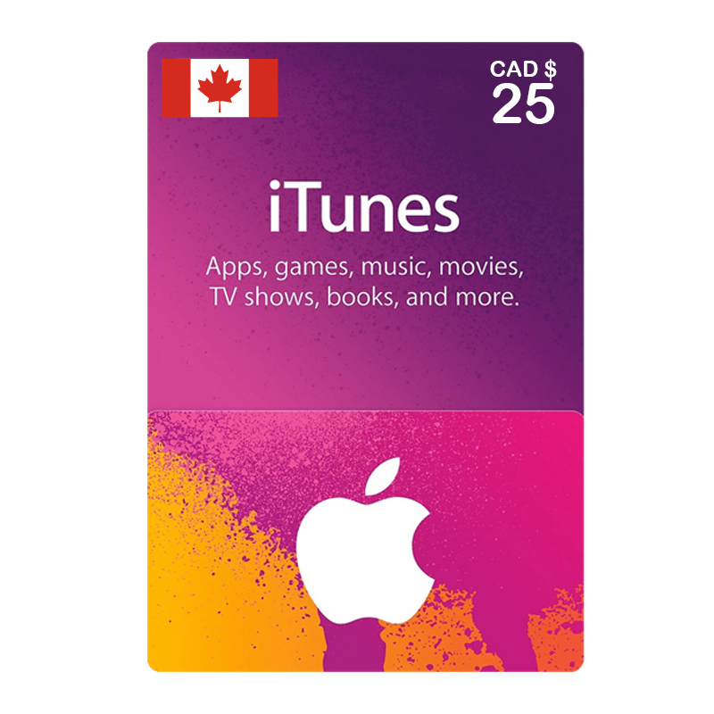 Apple iTunes Gift Card CAD Store 25$