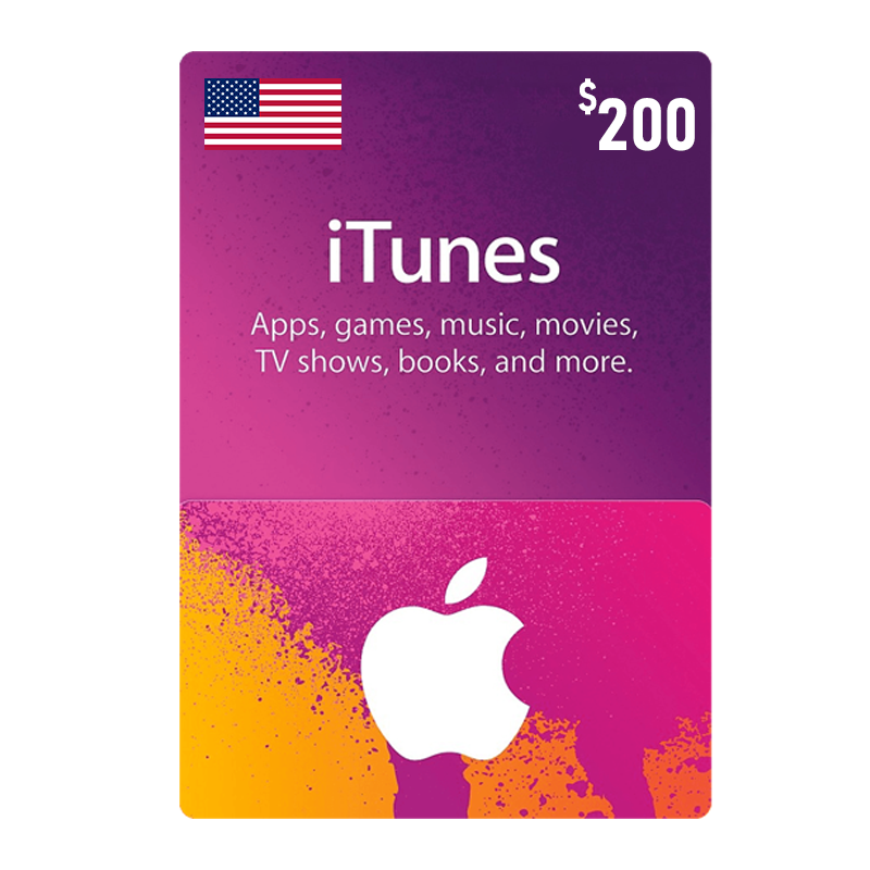 Apple iTunes Gift Card USA Store 200$ 