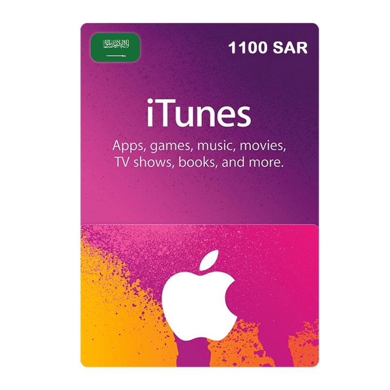 Apple iTunes Gift Card KSA Store 1100 SR