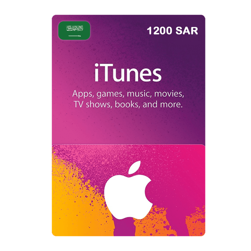 Apple iTunes Gift Card KSA Store 1200 SR