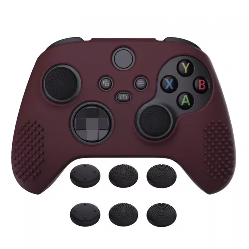 PlayVital Wine Red 3D Studded Edition Anti-slip Silicone Cover Skin for  Xbox Series X Controller, Soft Rubber Case Protector for Xbox Series S  Controller with 6 Black Thumb Grip Caps - SDX3011