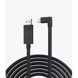 KIWI design Link Cable 16 Feet (5 Meters) for Oculus Quest 2, High Speed Data Transfer USB 3.2 Gen 1 Type-C Cable Compatible for Oculus Quest 1 and Quest 2 to a Gaming PC, Black KIWI design Link Cable 16 Feet (5 Meters) for Oculus Quest 2, High Speed Data Transfer USB 3.2 Gen 1 Type-C Cable Compatible for Oculus Quest 1 and Quest 2 to a Gaming PC, Black