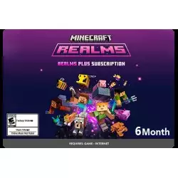 Minecraft Realms plus ( BedRock XBOX & PC) Subscription Months 6 Minecraft Realms plus ( BedRock XBOX & PC) Subscription Months 6