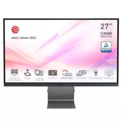 MSI Modern MD271UL, 27 inch Monitor, 3840 x 2160 (UHD), IPS, 60 Hz, 4ms, HDMI, DP Port, USB C, Tilt, Silver MSI Modern MD271UL, 27 inch Monitor, 3840 x 2160 (UHD), IPS, 60 Hz, 4ms, HDMI, DP Port, USB C, Tilt, Silver