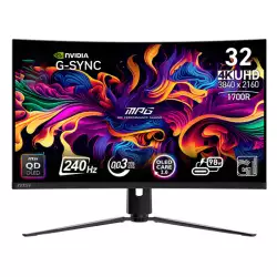 MSI MPG 321CURX 32 Inch Curved QD-OLED Gaming Monitor Black | 9S6-3DD64T-008 MSI MPG 321CURX 32 Inch Curved QD-OLED Gaming Monitor Black | 9S6-3DD64T-008