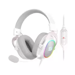 Redragon H510 Zeus-X RGB White Wired Gaming Headset - 7.1 Surround Sound - 53MM Audio Drivers in Memory Foam Ear Pads w/Durable Fabric Cover- Multi Platforms Headphone - USB Powered for PC/PS4/NS Redragon H510 Zeus-X RGB White Wired Gaming Headset - 7.1 Surround Sound - 53MM Audio Drivers in Memory Foam Ear Pads w/Durable Fabric Cover- Multi Platforms Headphone - USB Powered for PC/PS4/NS