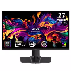MSI MAG 273QP X24 Gaming Monitor, 27" QD-OLED Display, WQHD Resolution, 240Hz Refresh Rate, 0.03ms (GtG) Response Time, Adaptive-Sync Technology, 1.07b Color Display, Black | 9S6-3CE69H-015 MSI MAG 273QP X24 Gaming Monitor, 27" QD-OLED Display, WQHD Resolution, 240Hz Refresh Rate, 0.03ms (GtG) Response Time, Adaptive-Sync Technology, 1.07b Color Display, Black | 9S6-3CE69H-015