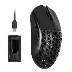 ATTACK SHARK R5 Ultra Carbon Fiber Hyperspeed Wireless Gaming Mouse, 39g Ultralight Mice with Griptape, 2.4G/BT/USB-C, PixArt PAW3950MAX Sensor, 8KHz Wireless Polling Rate, 42KDPI, Win/Mac Black ATTACK SHARK R5 Ultra Carbon Fiber Hyperspeed Wireless Gaming Mouse, 39g Ultralight Mice with Griptape, 2.4G/BT/USB-C, PixArt PAW3950MAX Sensor, 8KHz Wireless Polling Rate, 42KDPI, Win/Mac Black