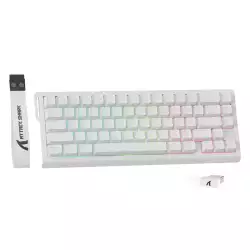 ATTACK SHARK X68PRO HE Wireless Rapid Trigger Keyboard Magnetic Switch 60% Tri-Mode Wireless 8KHz Magnetic Keyboard With 0.01mm RT Accuracy, Support RT/Snap Tap/DKS/MT/TGL - White Contour Line ATTACK SHARK X68PRO HE Wireless Rapid Trigger Keyboard Magnetic Switch 60% Tri-Mode Wireless 8KHz Magnetic Keyboard With 0.01mm RT Accuracy, Support RT/Snap Tap/DKS/MT/TGL - White Contour Line