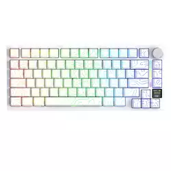 ATTACK SHARK X820 Ultra Tri-mode Gasket Mechanical Keyboard 75% Gasket-mounted Bluetooth 5.1/2.4G Wireless & Type-C Wired Mechanical Keyboard - White Contours +Gift Switch ATTACK SHARK X820 Ultra Tri-mode Gasket Mechanical Keyboard 75% Gasket-mounted Bluetooth 5.1/2.4G Wireless & Type-C Wired Mechanical Keyboard - White Contours +Gift Switch