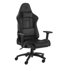 Corsair TC100 RELAXED Leatherette Gaming Chair, Extended Seat & Padded Contact Points2D Armrests, 5 x 65mm Castors, 90° to 160° Tilt, 120 Kg Weight Capacity, Black | CF-9010050-WW Corsair TC100 RELAXED Leatherette Gaming Chair, Extended Seat & Padded Contact Points2D Armrests, 5 x 65mm Castors, 90° to 160° Tilt, 120 Kg Weight Capacity, Black | CF-9010050-WW