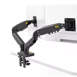 NB North Bayou F160 Dual Monitor Stand for 17-27 inch Arm Height Adjustable Gas Spring Full Motion Mount Support VESA 75/100mm (2-9kg) for Each Screen NB North Bayou F160 Dual Monitor Stand for 17-27 inch Arm Height Adjustable Gas Spring Full Motion Mount Support VESA 75/100mm (2-9kg) for Each Screen