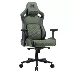 Cougar Defensor S Gaming Chair, PushBack Advanced Lumbar Support, 4D Folding Armrest, Leather-Like Fabric Surface, Adjustable Design, Class 4 Gas Lift Cylinder, Army Green F | 3MDSFGEB.0001 Cougar Defensor S Gaming Chair, PushBack Advanced Lumbar Support, 4D Folding Armrest, Leather-Like Fabric Surface, Adjustable Design, Class 4 Gas Lift Cylinder, Army Green F | 3MDSFGEB.0001