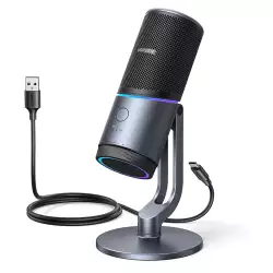 UGREEN CM769 Microphone for PC USB 3.5mm RGB Lights - Black | 35629 UGREEN CM769 Microphone for PC USB 3.5mm RGB Lights - Black | 35629