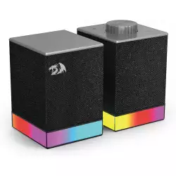 Redragon GS517 RGB Computer Speaker 2.0 Stereo Sound System with Bluetooth & USB Connectivity – Black Redragon GS517 RGB Computer Speaker 2.0 Stereo Sound System with Bluetooth & USB Connectivity – Black