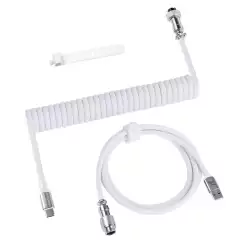 ATTACK SHARK C01 PRO Coiled Cable - White ATTACK SHARK C01 PRO Coiled Cable - White