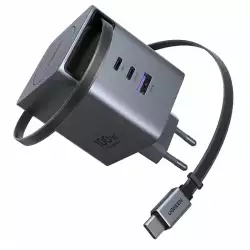 UGREEN Nexode Pro 100W GaN Charger with Retractable USB-C Cable | 65828 UGREEN Nexode Pro 100W GaN Charger with Retractable USB-C Cable | 65828
