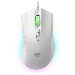HAVIT MS1040 RGB Programmable Wired Gaming Mouse 8000DPI with 8 Buttons - White | 6939119053772 HAVIT MS1040 RGB Programmable Wired Gaming Mouse 8000DPI with 8 Buttons - White | 6939119053772