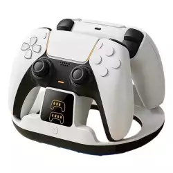 Deadskull Dual Charging Stand for PS5 RGB Dock Station - White Deadskull Dual Charging Stand for PS5 RGB Dock Station - White