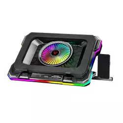 Fantech NC22 Single-Fan RGB 10-Mode USB Notebook Cooler – Black | 6977052252104 Fantech NC22 Single-Fan RGB 10-Mode USB Notebook Cooler – Black | 6977052252104